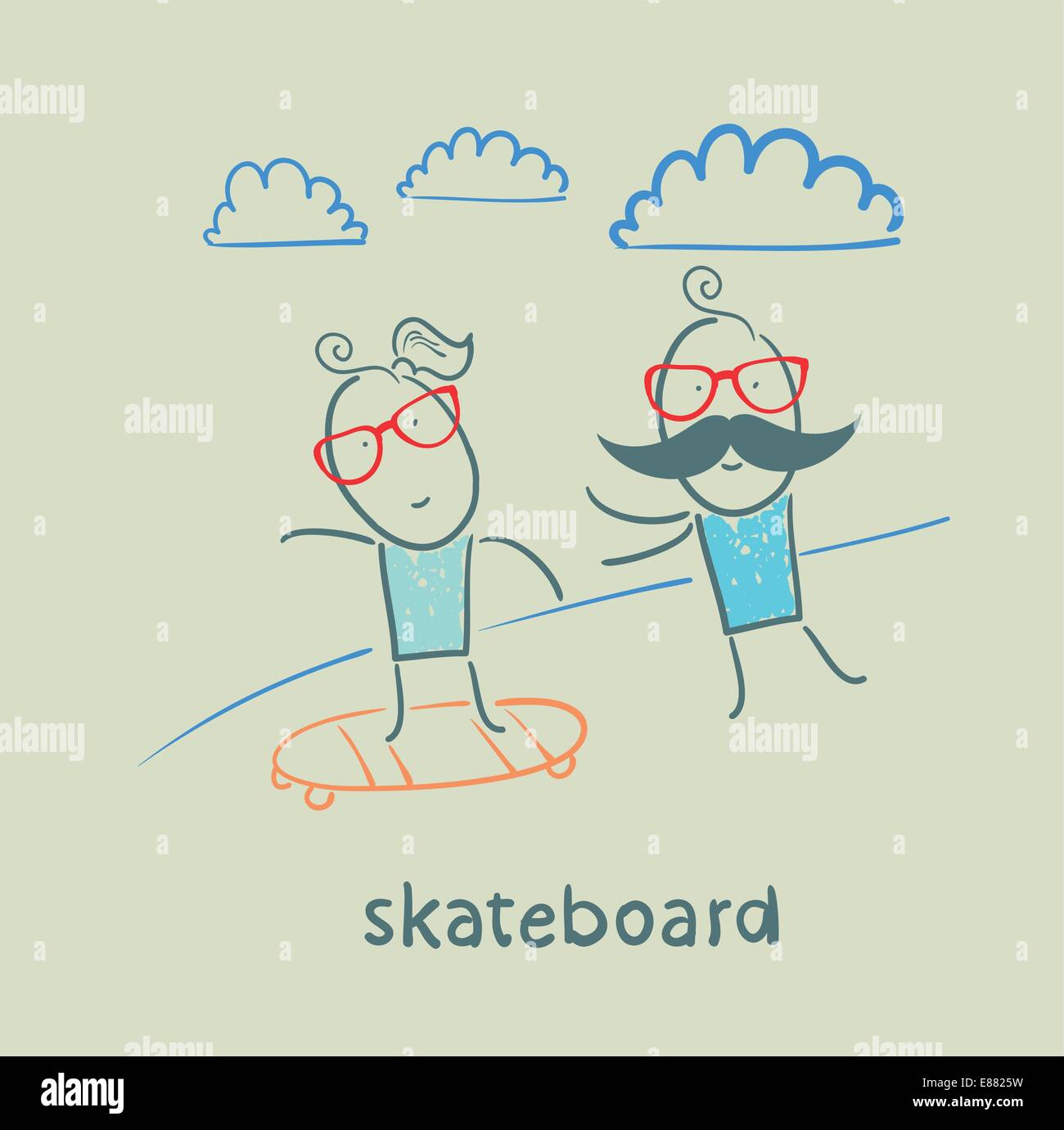 skateboard Illustrazione Vettoriale