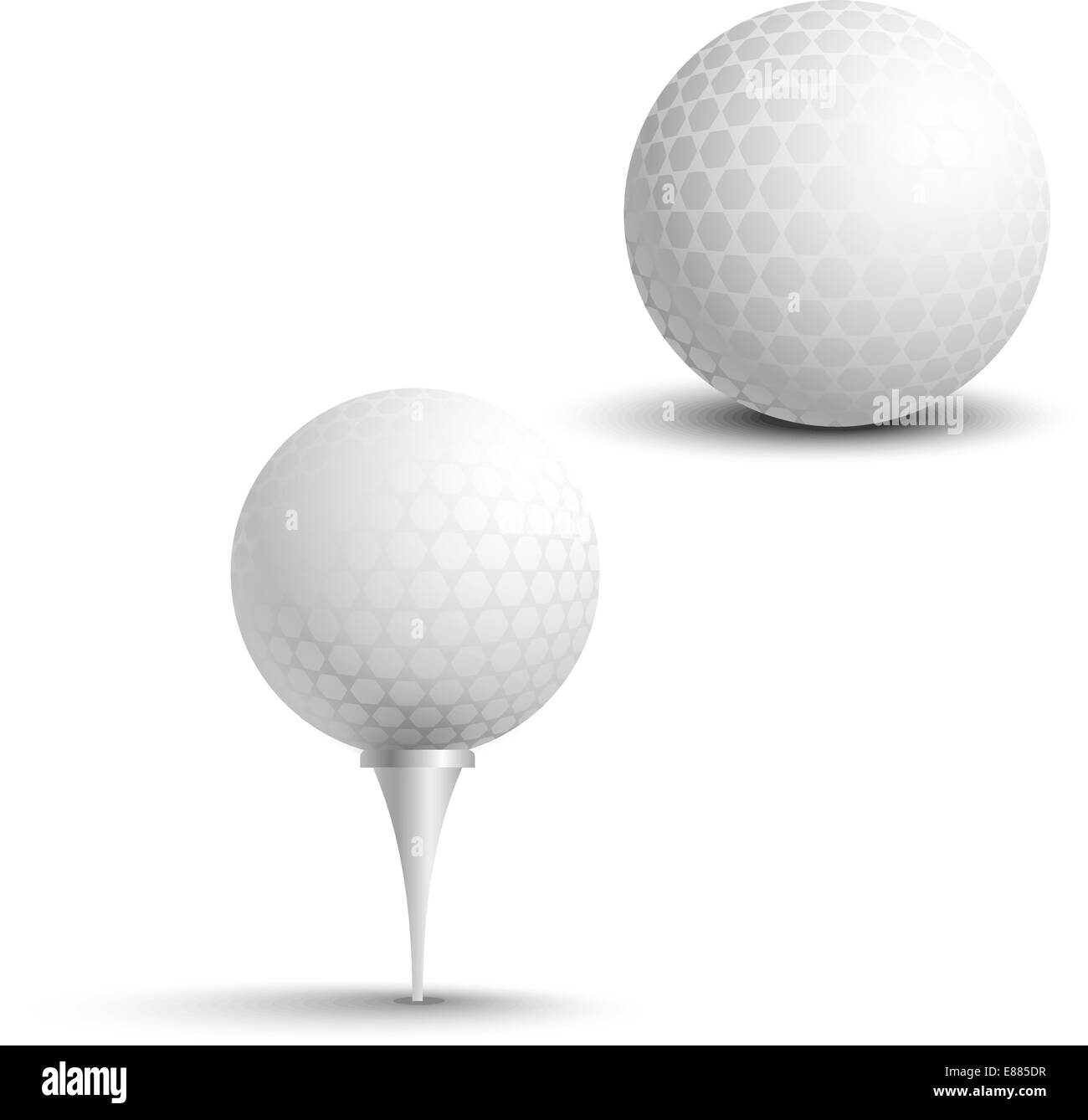 Palline da golf sul supporto Illustrazione Vettoriale