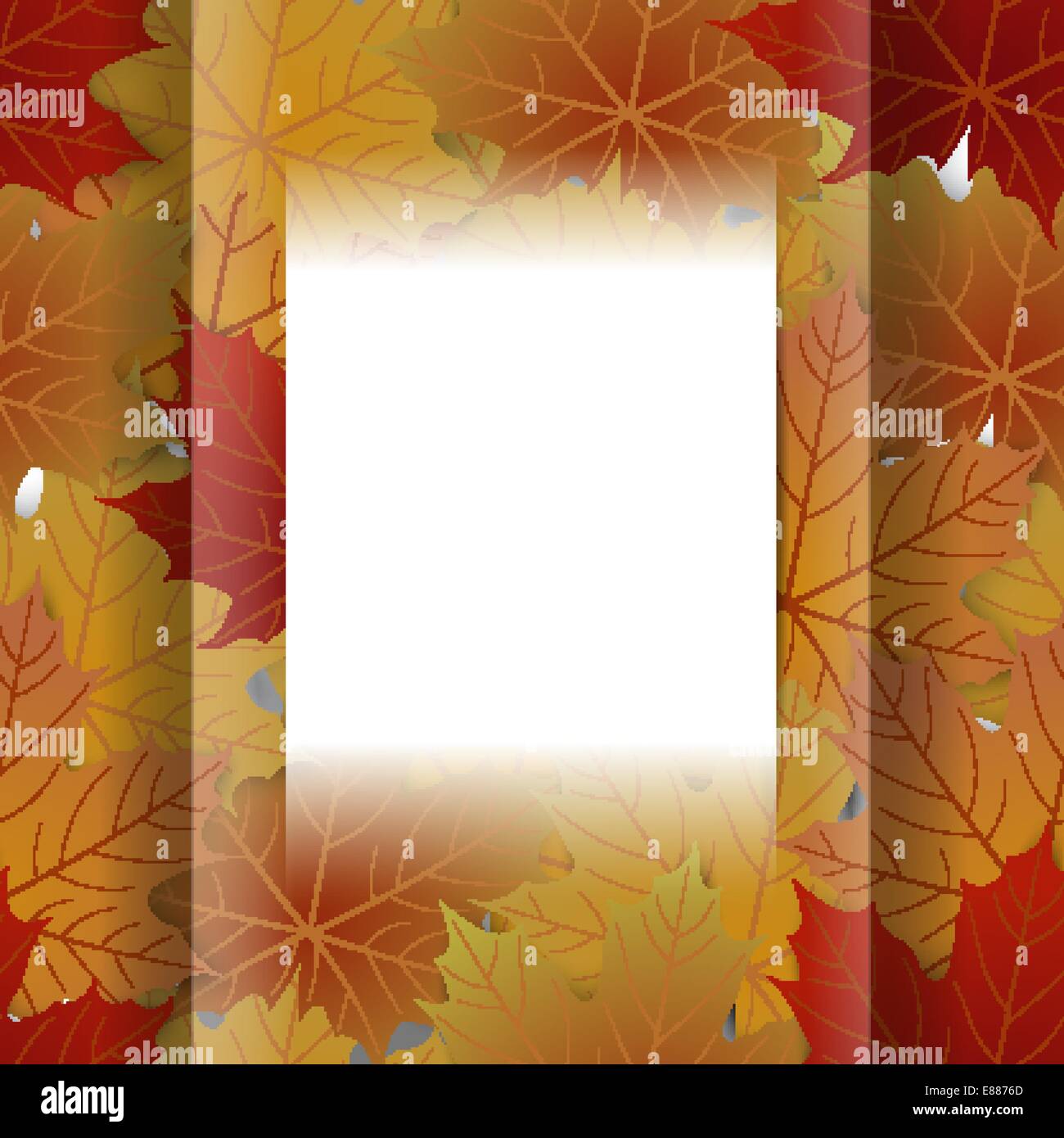 Astratta cornice autunnale da foglie di acero. Illustrazione Vettoriale