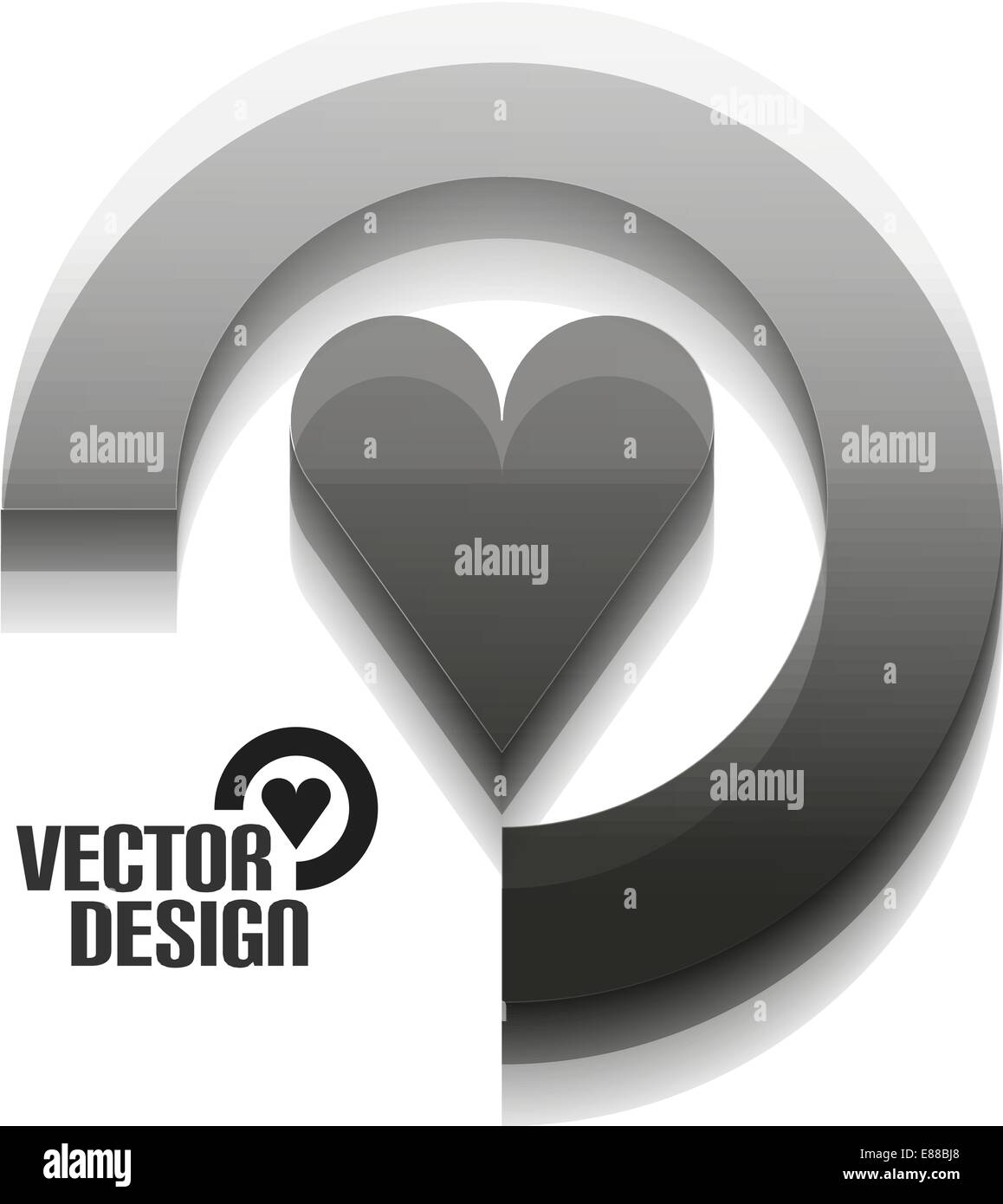 Vettore 3d lucido cerchio freccia hi-tech concept Illustrazione Vettoriale