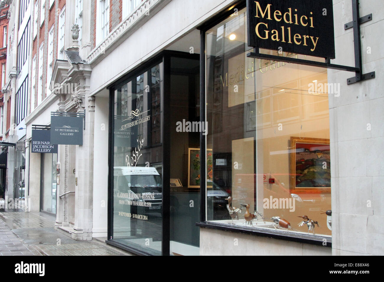 Cork Street gallerie d'arte a Londra, Regno Unito. Foto Stock