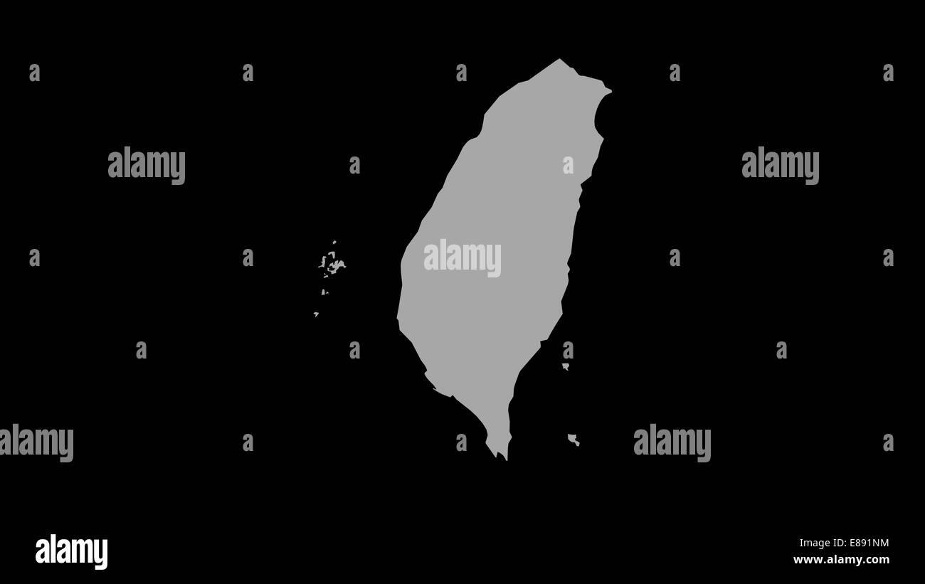Alta mappa dettagliata - Taiwan per adv o altri usi Foto Stock