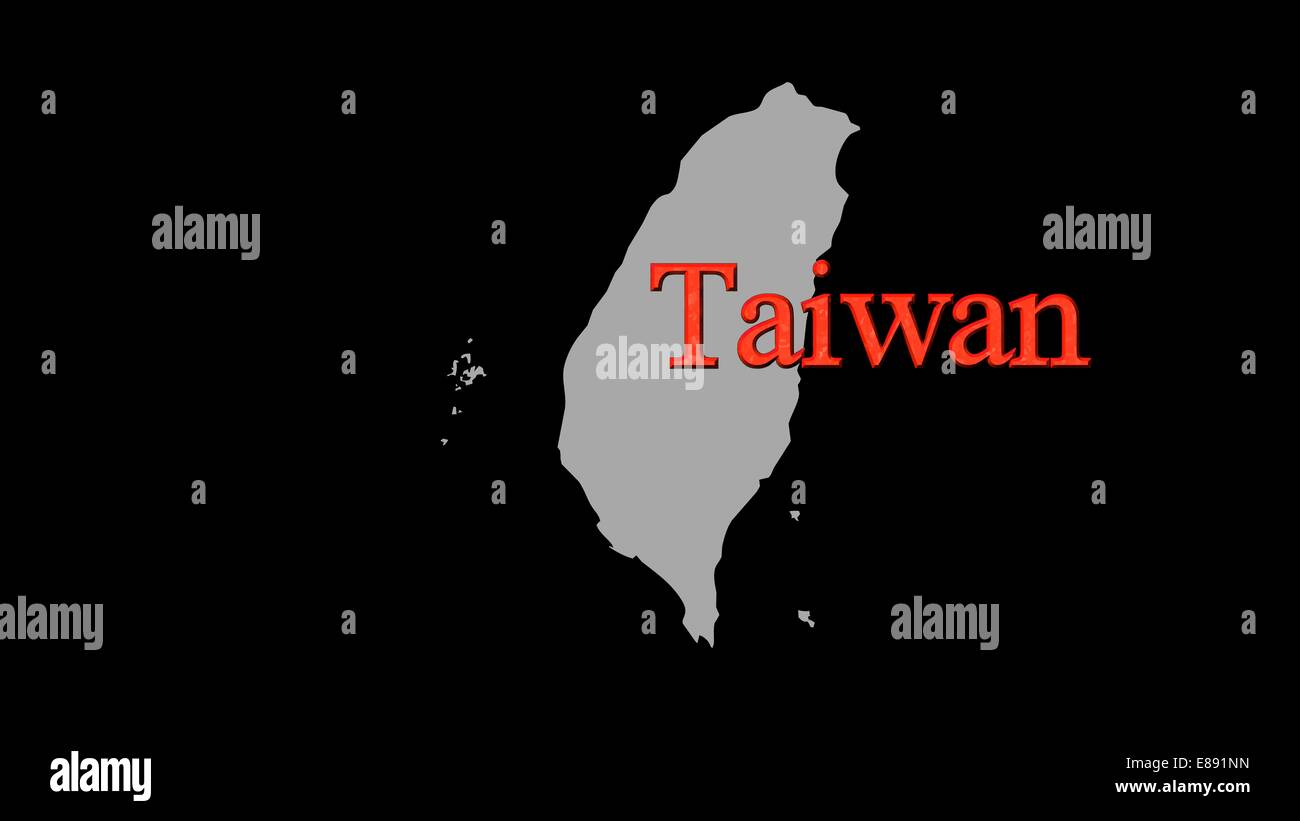 Alta mappa dettagliata - Taiwan per adv o altri usi Foto Stock