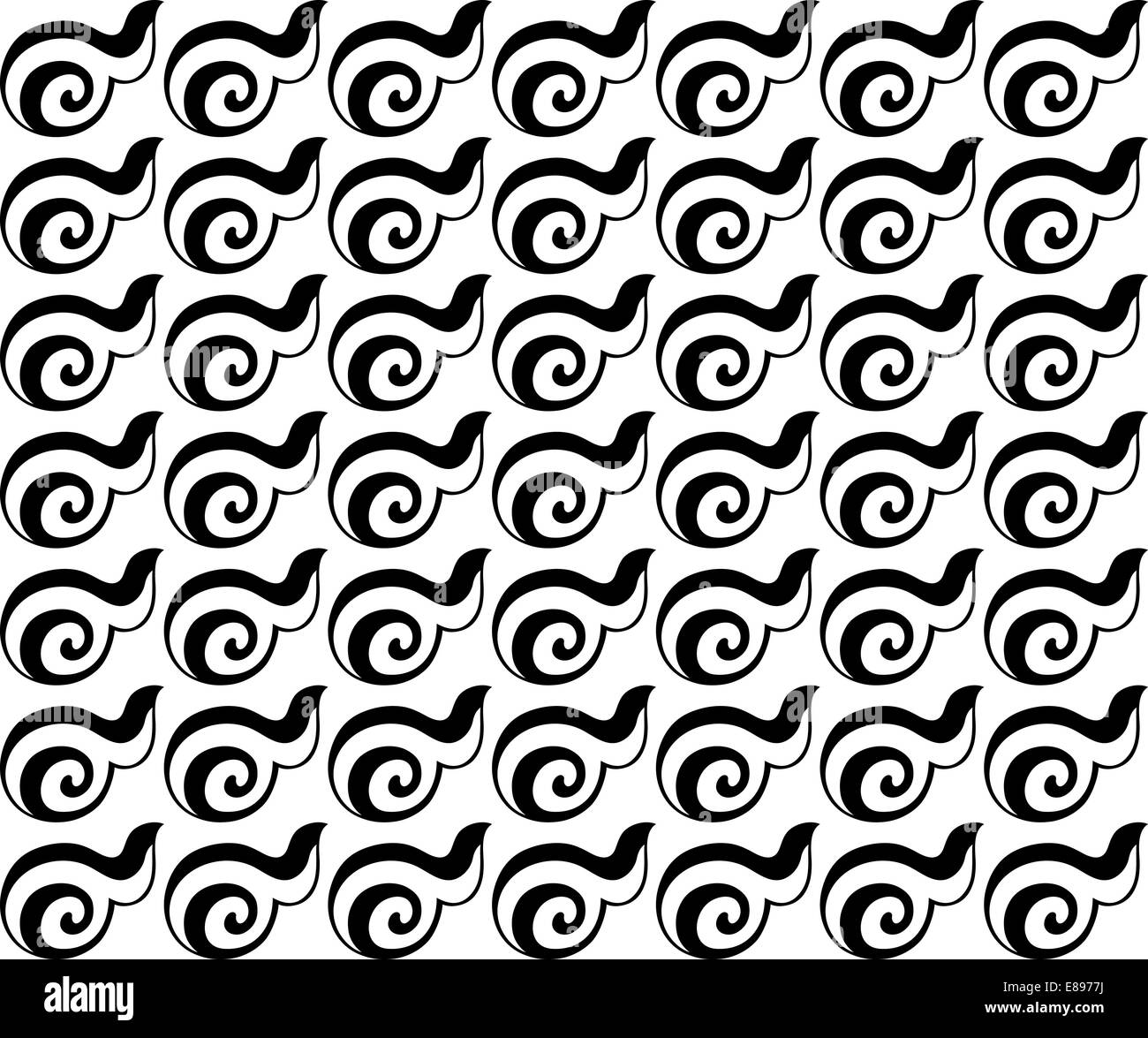 Astratta geometrica perfetta motivo pattern di sfondo. Forme colorate di spirali e cerchi. Composizione quadrata Foto Stock