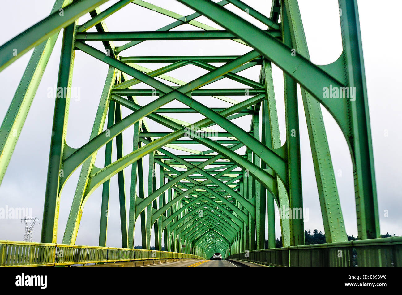 Conde McCullough Memorial Bridge - North Bend, Oregon Foto Stock