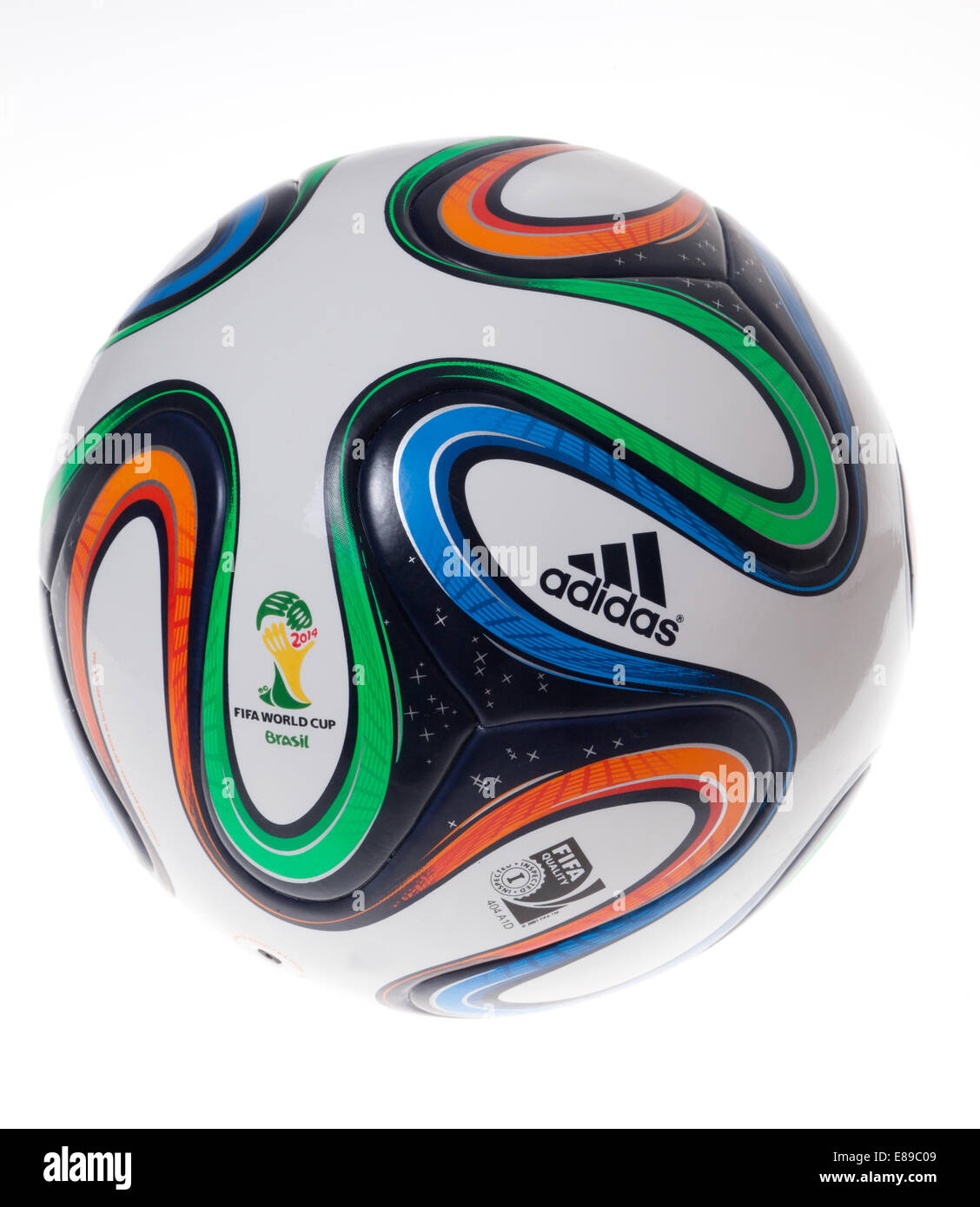 Berlino, Germania, official match ball della Coppa del Mondo FIFA Brasile 2014 Foto Stock