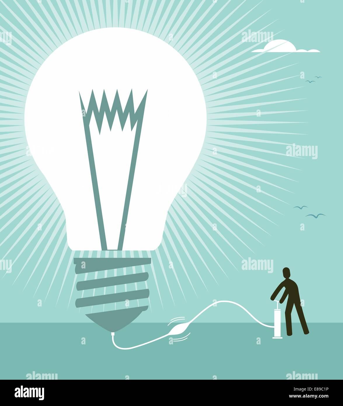 Grande idea per il successo aziendale concetto illustrazione. EPS10 file vettoriale organizzati in strati per operazioni di editing semplici. Foto Stock