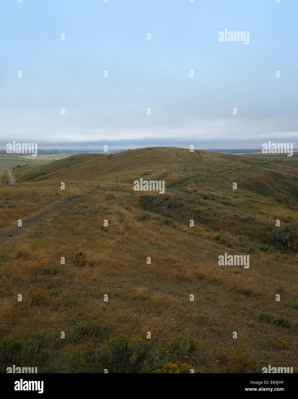 Il terreno su cui il Fetterman Massacre del 1866 è avvenuto vicino a Fort Phil Kearny, nr. Il bufalo, Wyoming durante le Guerre indiane Foto Stock