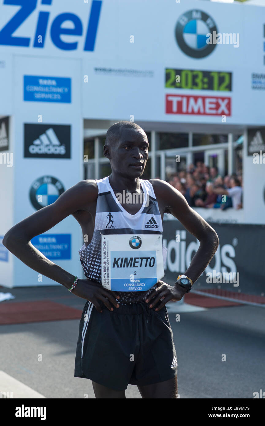 41La maratona di Berlino uomo vincitore Kimetto Foto Stock