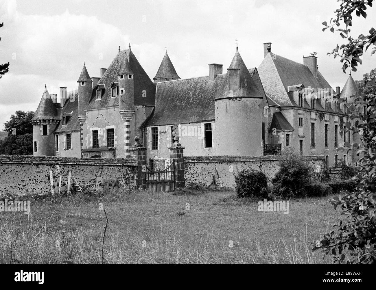 Siebziger Jahre, Schloss Boucard in Le Noyer, Cher, Loiretal, Frankreich Foto Stock