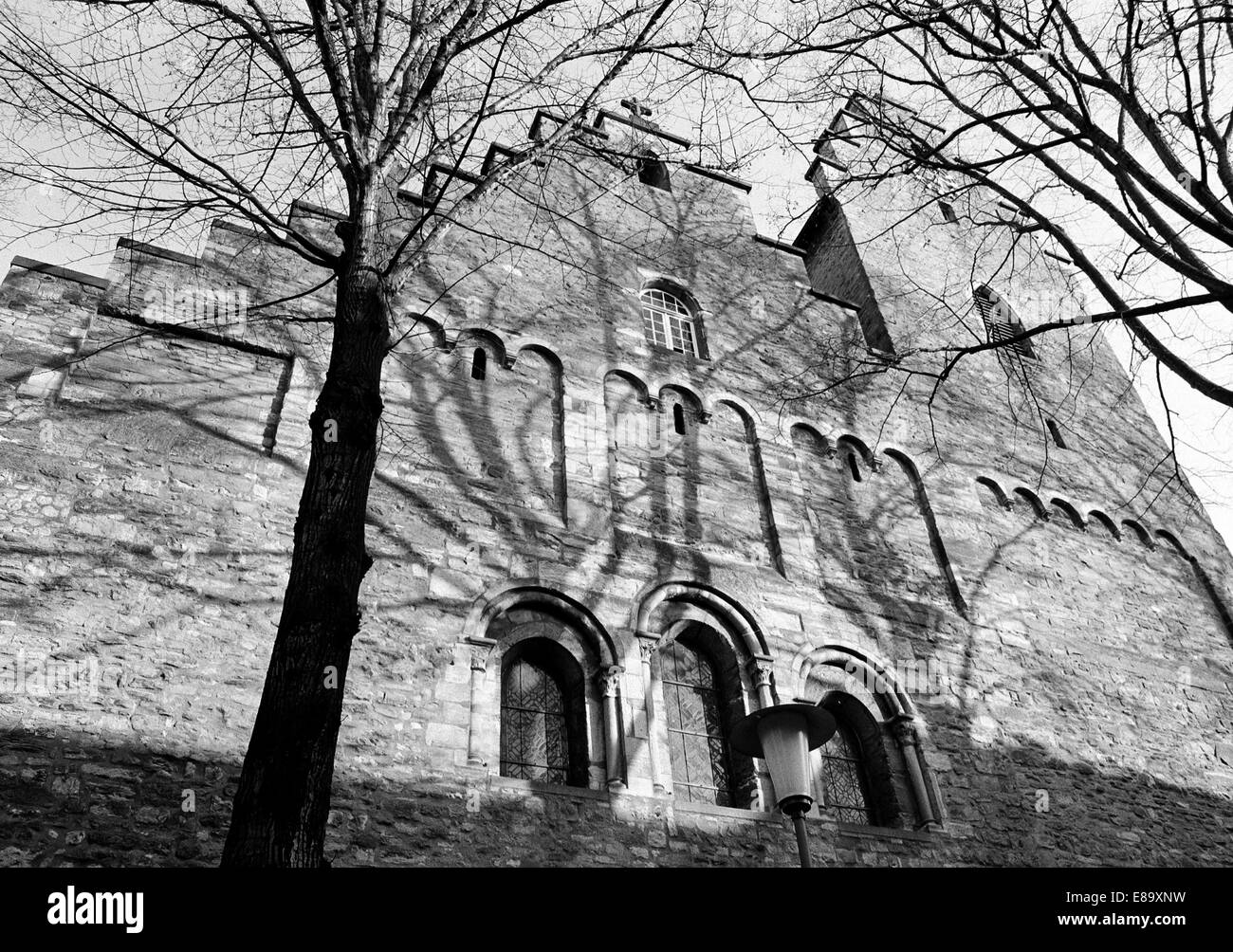 Achtziger Jahre, Stift Metelen, ehemalige Klosterkirche, Pfarrkirche San Cornelio und Cipriano in Metelen, Muensterland, Renania settentrionale-Vestfalia Foto Stock