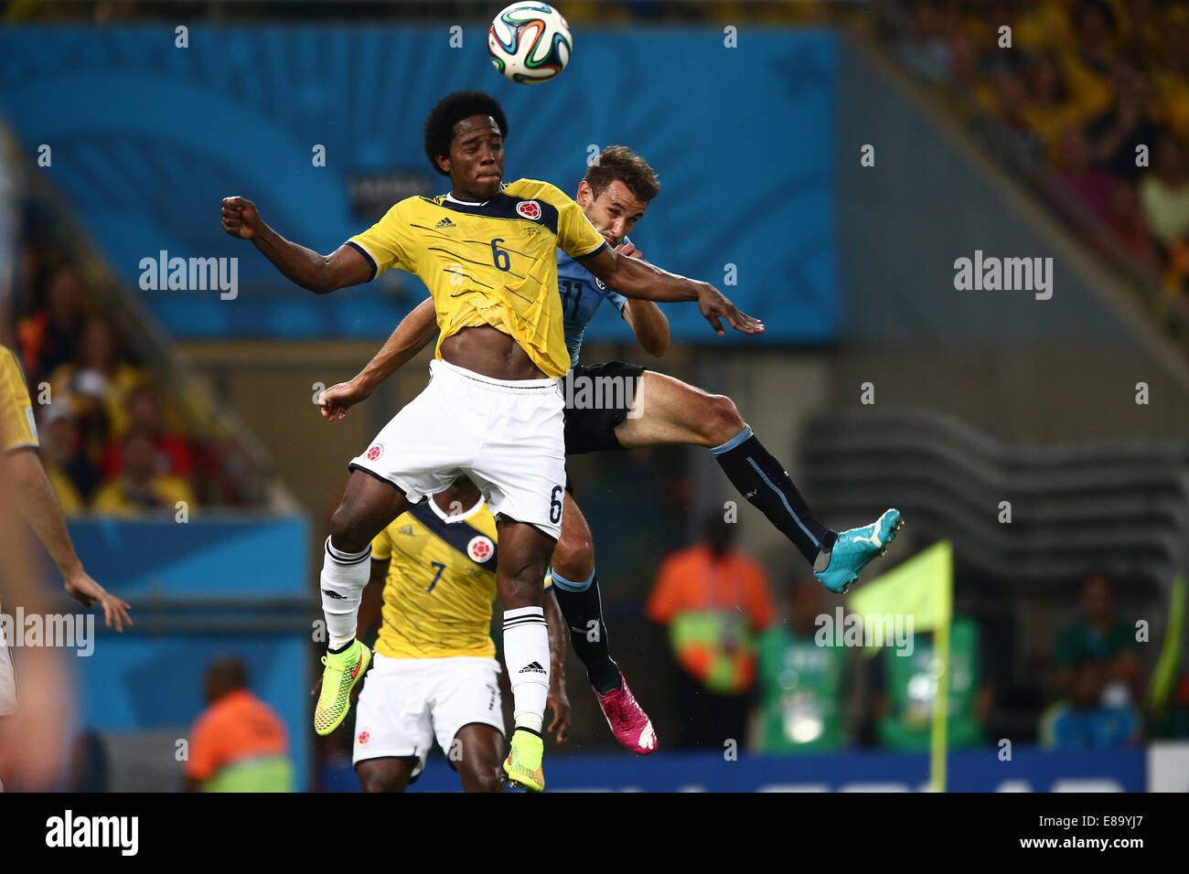 Carlos Sanchez della Colombia. Uruguay v Colombia. Round di 16 corrispondono. Coppa del Mondo FIFA Brasile. Il 28 giugno 2014. Maracana Stadium, Rio de Foto Stock