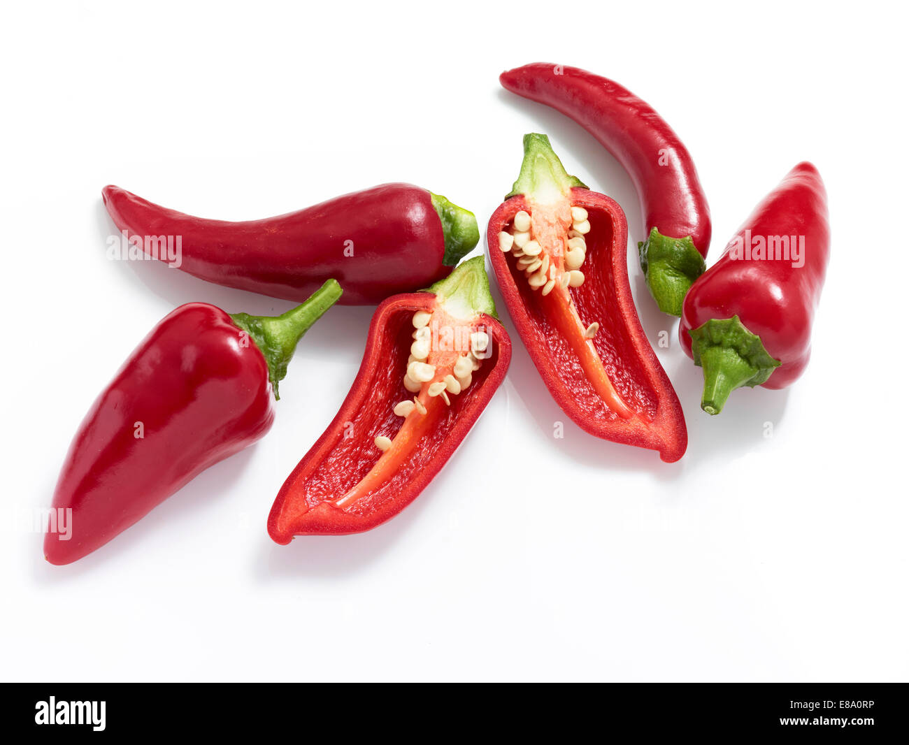 Peperoncino rosso (Capsicum annuum) Foto Stock