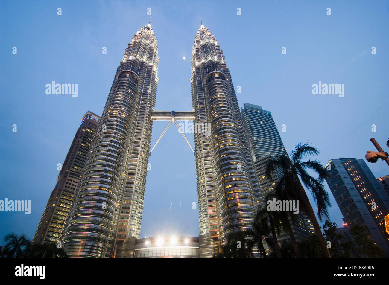 Vista Torri Petronas, Kuala Lumpur, Thailandia Foto Stock