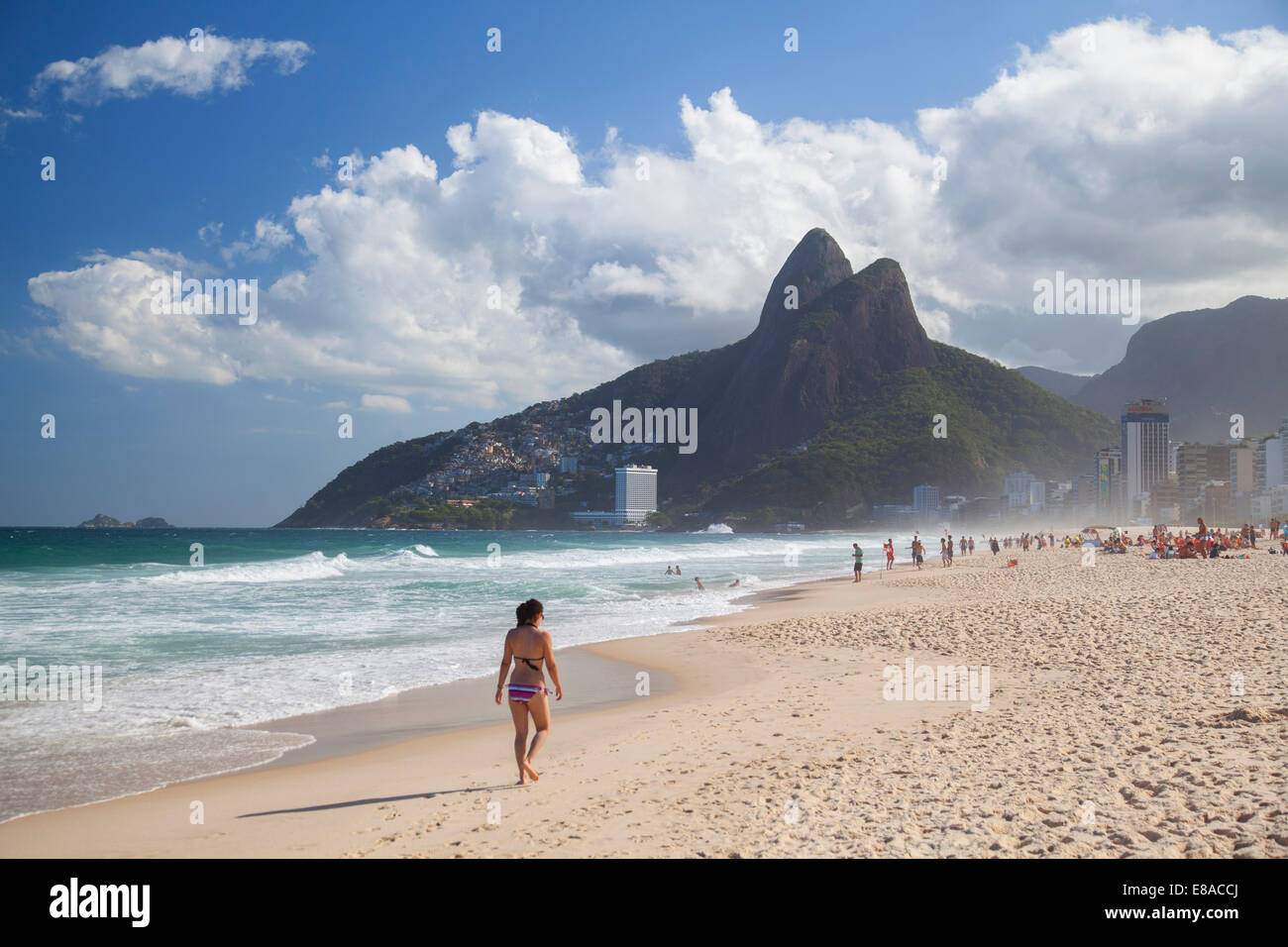 La spiaggia di Ipanema, Rio de Janeiro, Brasile Foto Stock