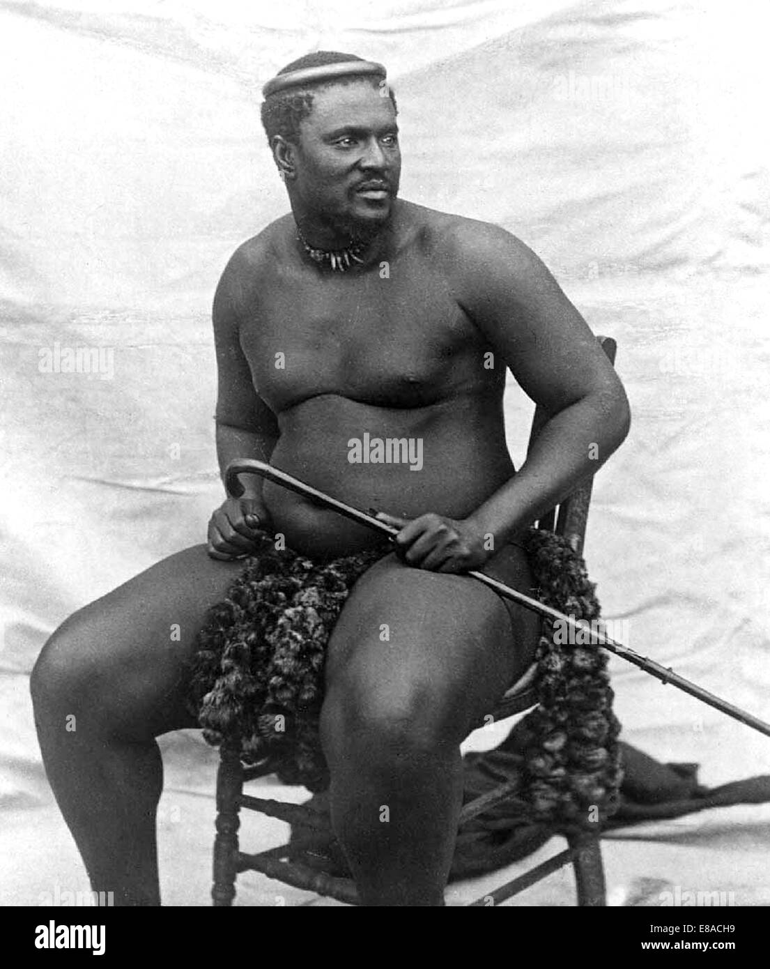 CETSHWAYO kaMpande (c1826-1884) capo zulu nel 1878 Foto Stock