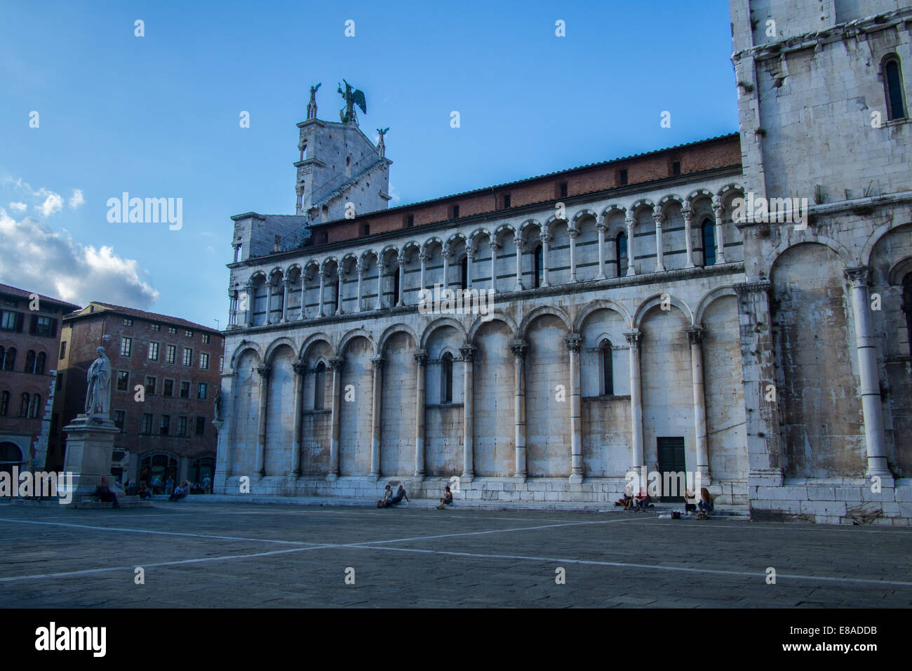 "Michele in Foro', Cattolica romana chiesa basilica nella città di Lucca, Toscana, Italia Foto Stock