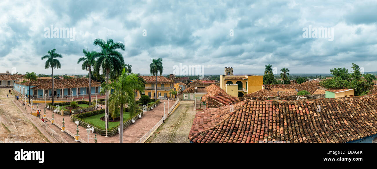 Vista di Trinidad street a Cuba, uno di UNESCOs siti del Patrimonio Mondiale Foto Stock
