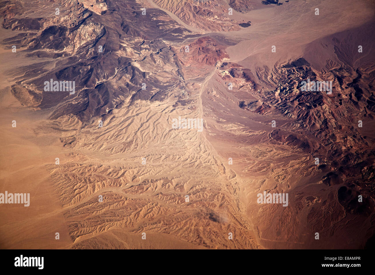 Veduta aerea deserto Foto Stock