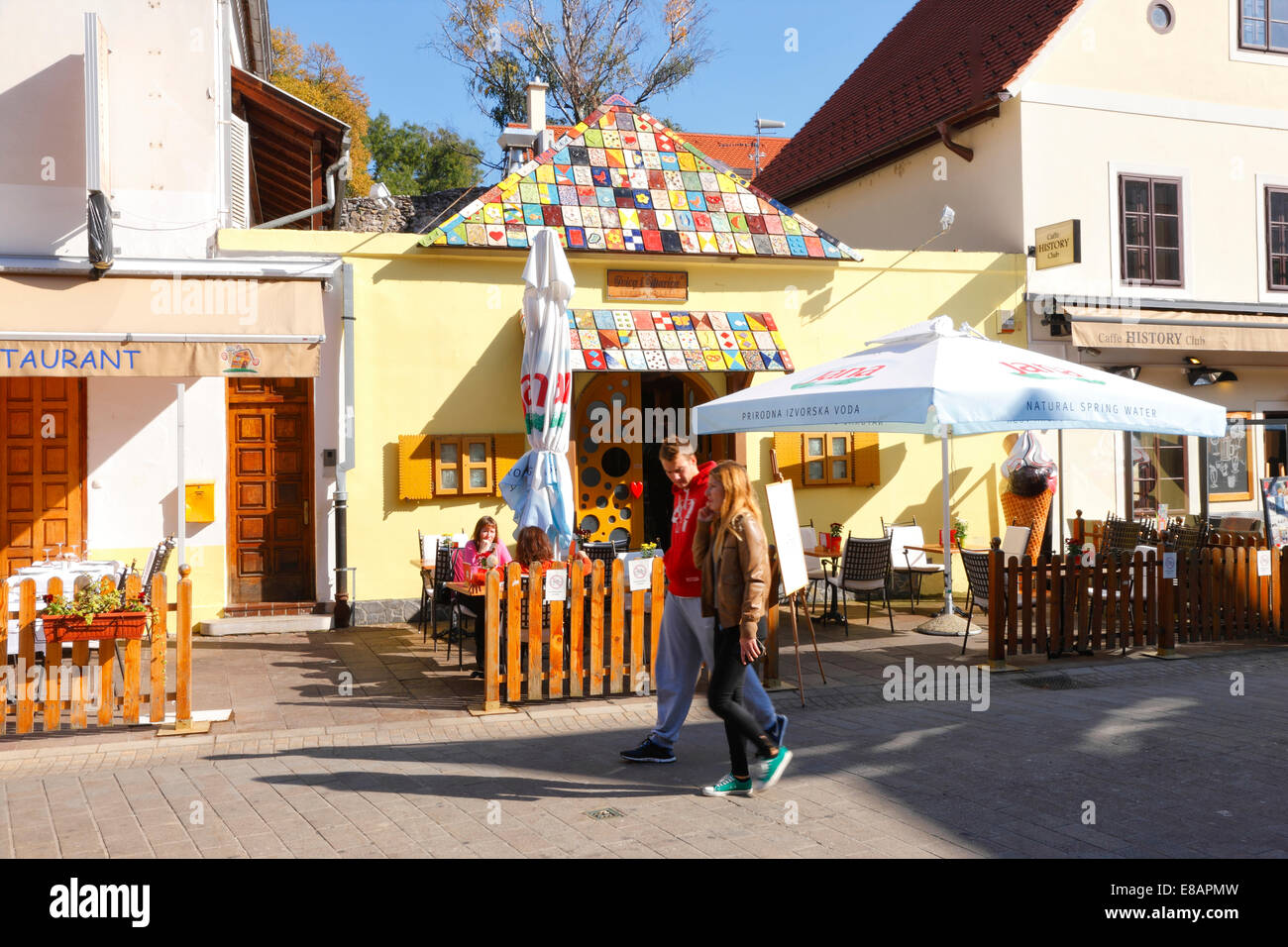 Zagabria cafe bar ristorante - Hansel e Gretel (Ivica ho Marica) Foto Stock