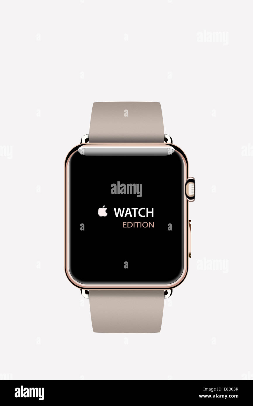 Apple Watch Edition (rose gold) con logo, generati digitalmente da opere  d'arte Foto stock - Alamy