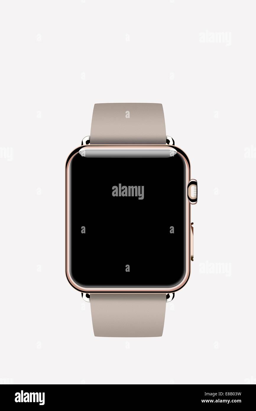 Apple Watch Edition (rose gold) con schermo vuoto generati digitalmente immagine. Foto Stock