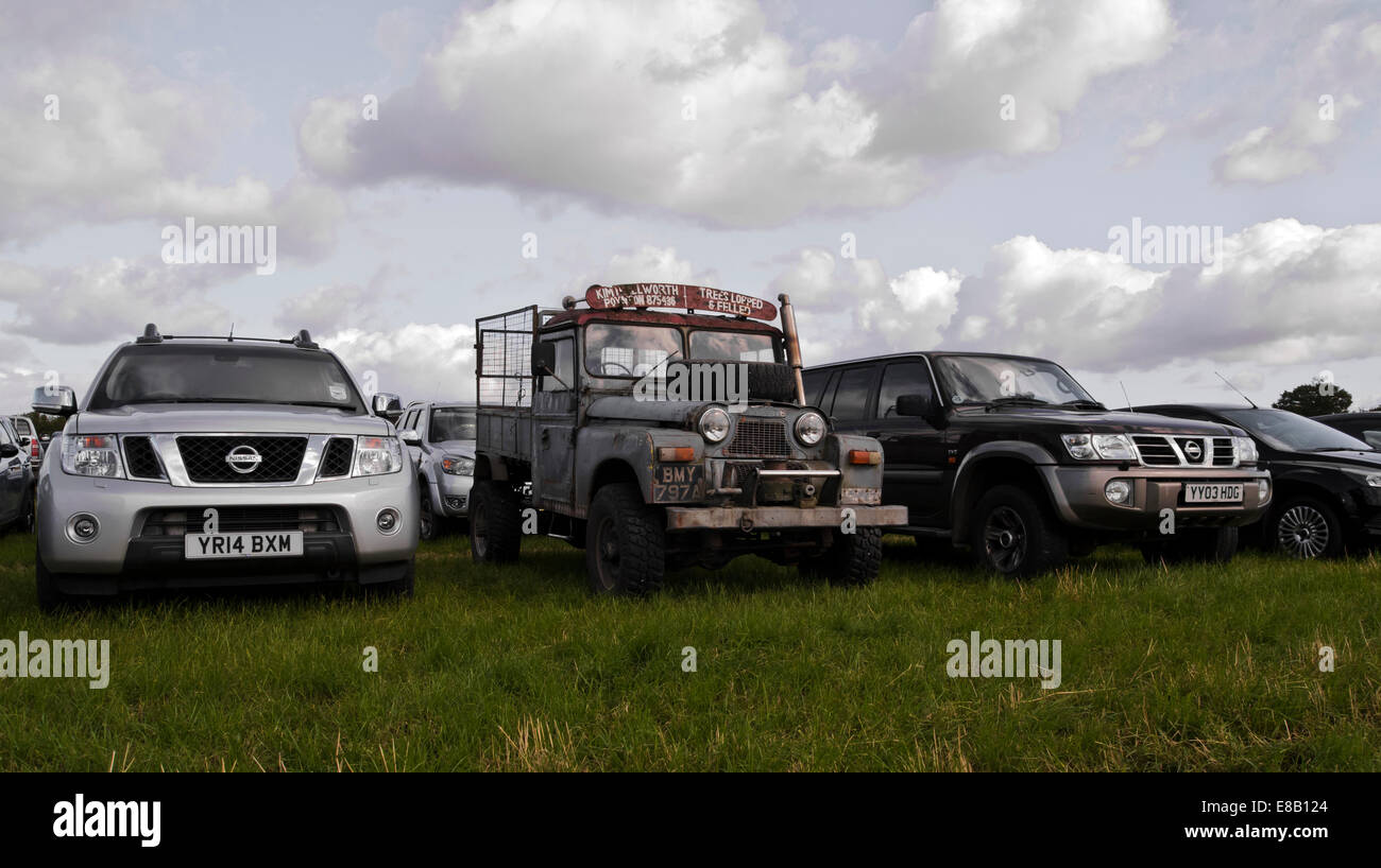 Vintage austin gipsy gypsy jeep nel campo Foto Stock