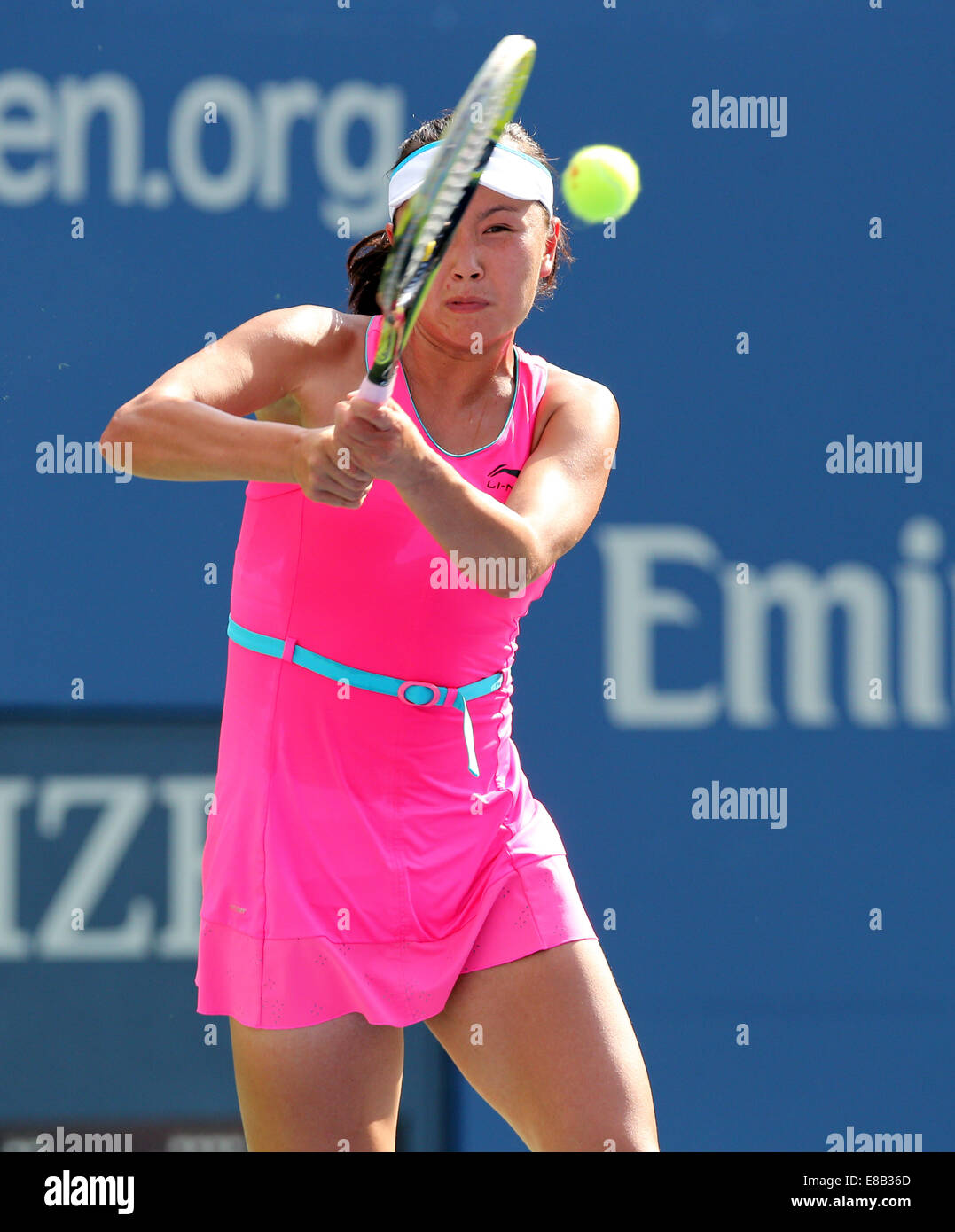 Shuai Peng (CHN) in azione a US Open 2014 campionati in New York, Stati Uniti d'America Foto Stock