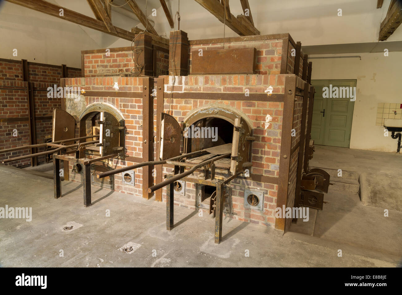 Campo di Concentramento di Dachau, nei pressi di Monaco di Baviera, in Germania, in Europa. Foto Stock