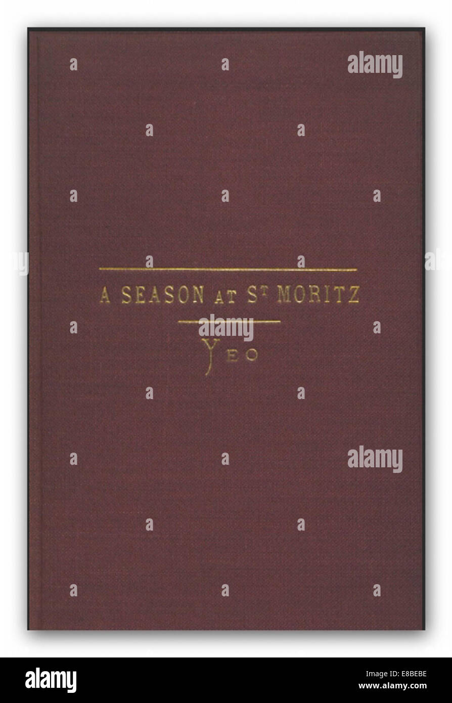 Un'illustrazione del 1870 di Saint Moritz, una rinomata località di villeggiatura in Svizzera. Lo schizzo cattura il paesaggio e la bellezza architettonica della città, evidenziando il suo ruolo di destinazione popolare per l'élite europea durante la fine del XIX secolo. Foto Stock