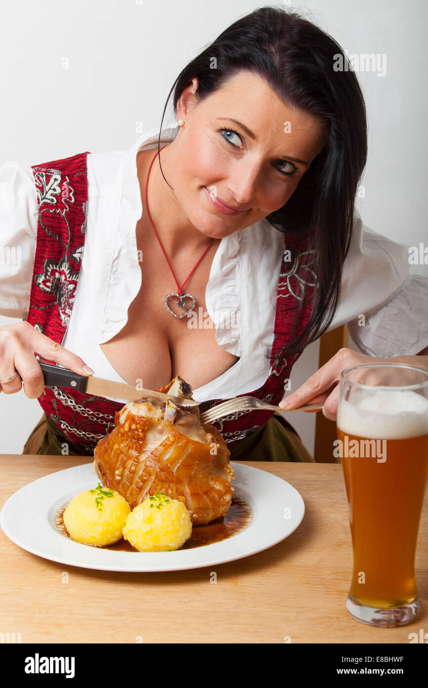 Bavarian arrosto di maiale alla birra Foto Stock