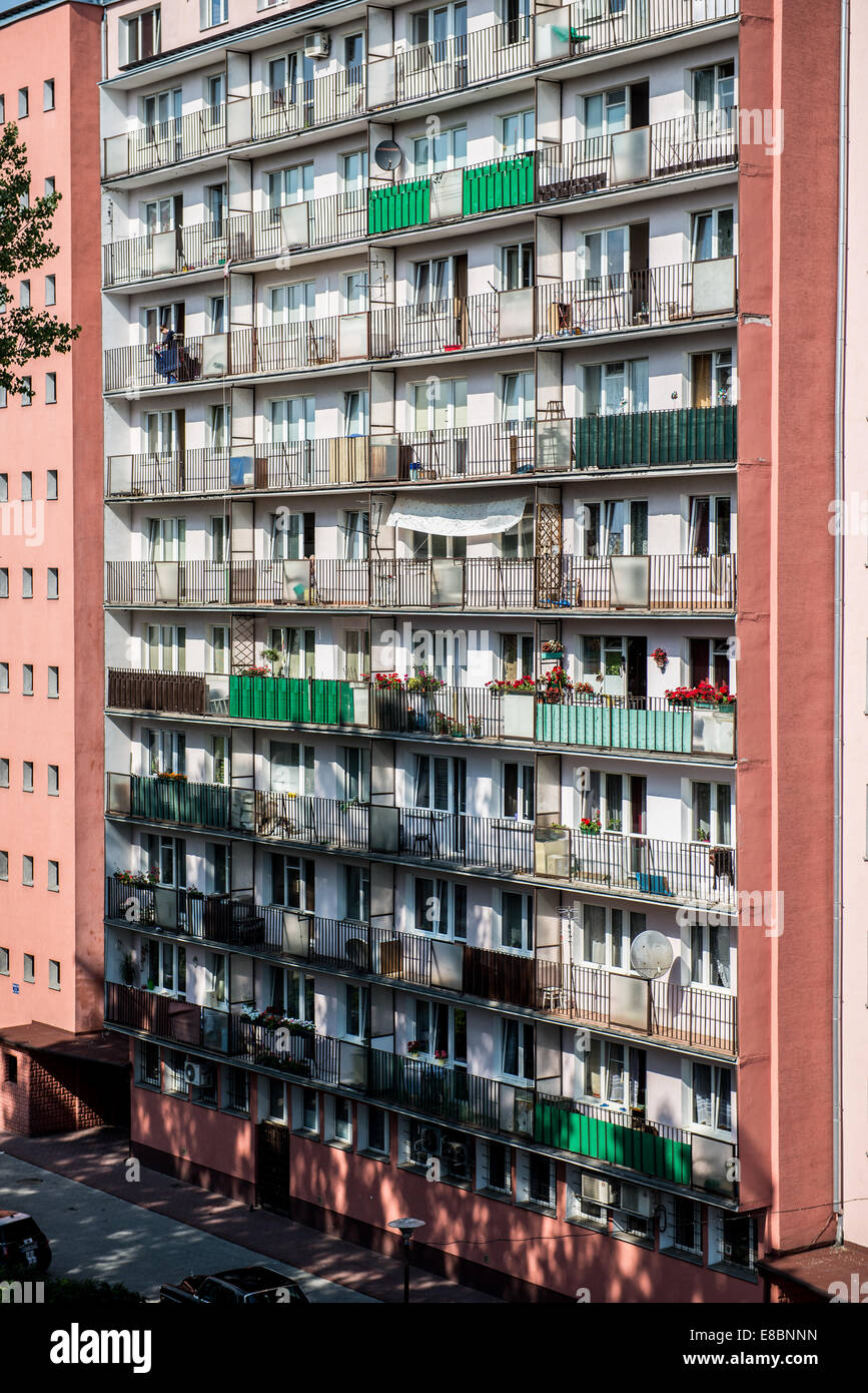 Casa di appartamenti a Varsavia, Polonia Foto Stock