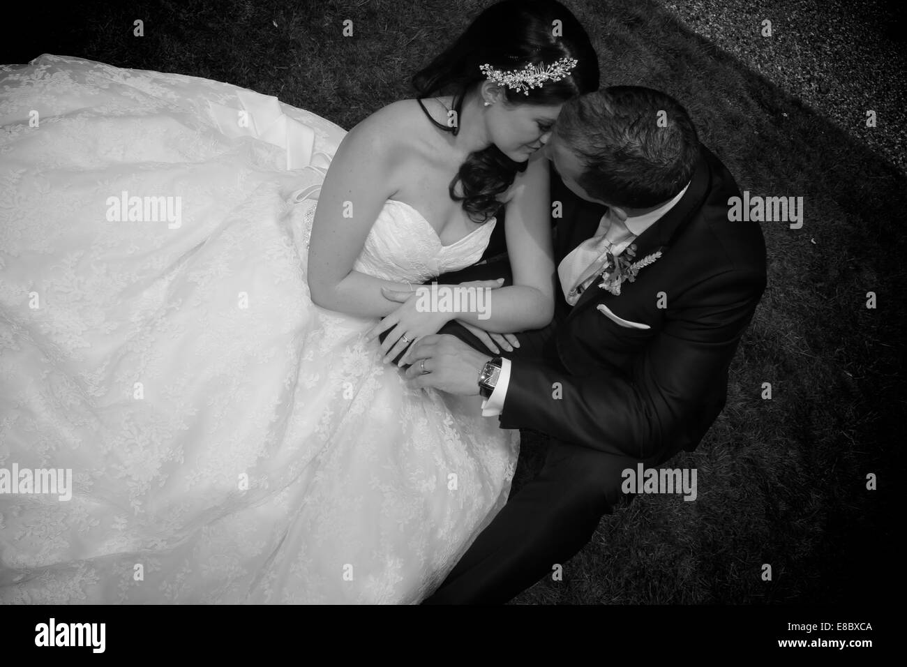 Matrimonio NEL REGNO UNITO , sposa e lo sposo Foto Stock