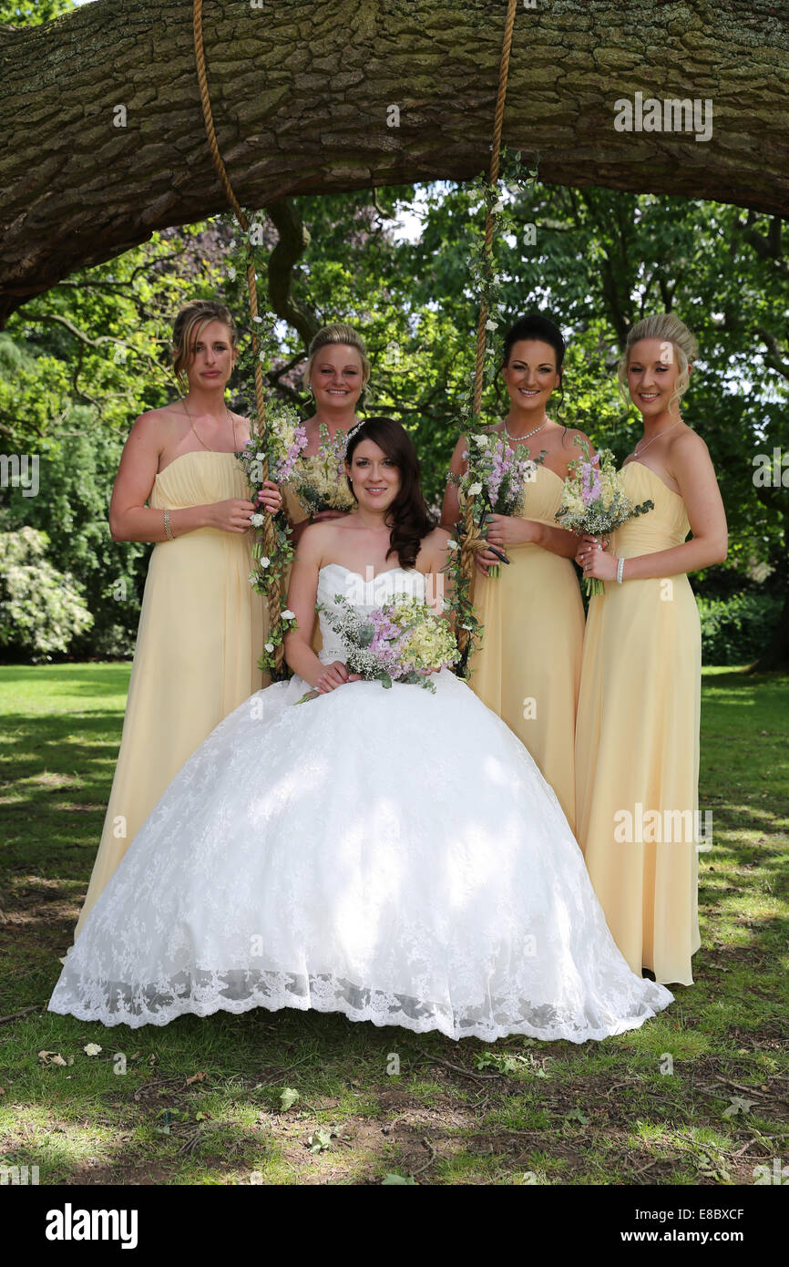 Matrimonio NEL REGNO UNITO , sposa e lo sposo Foto Stock