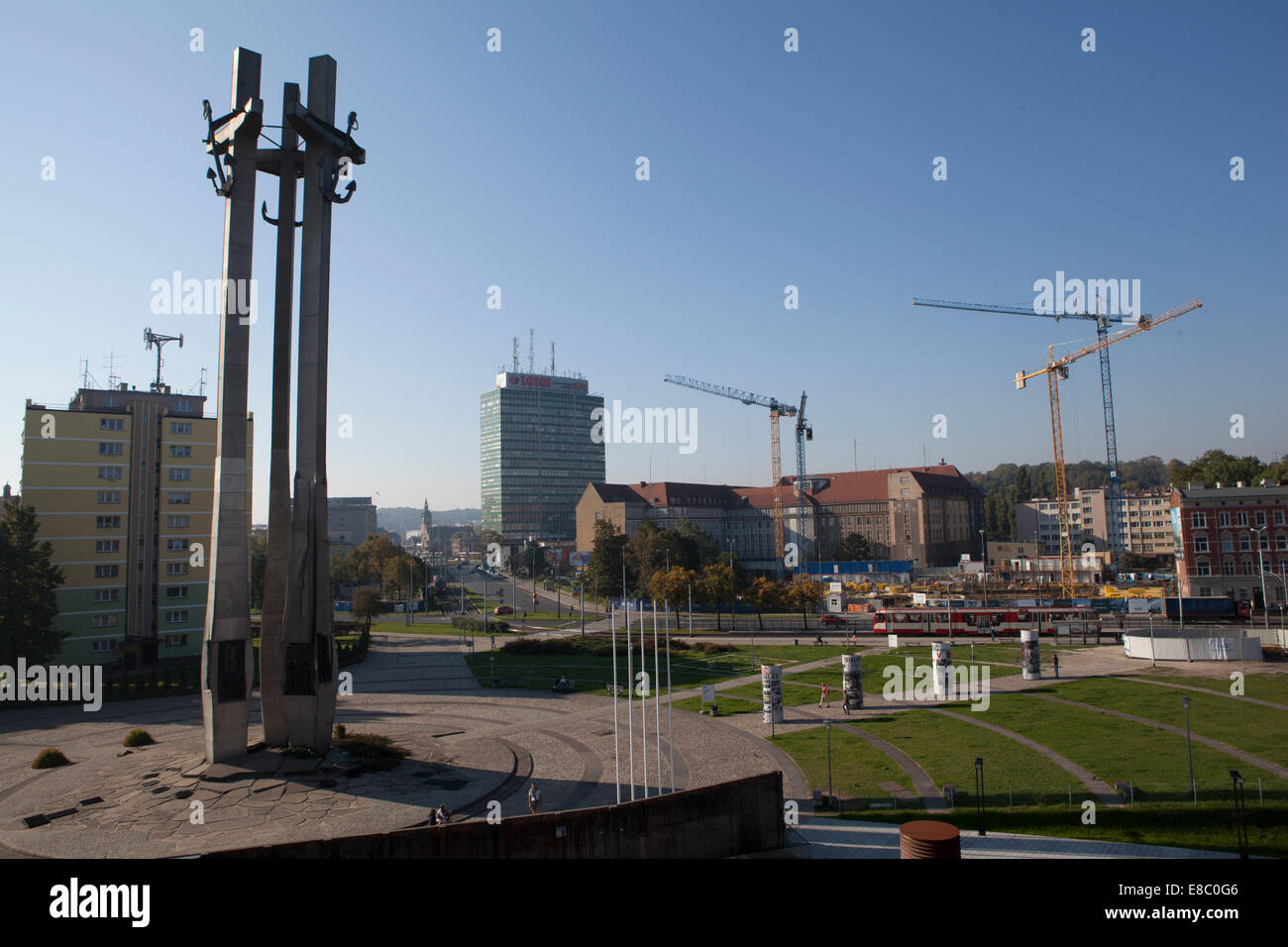 Monumento dei Caduti i lavoratori del cantiere Foto Stock