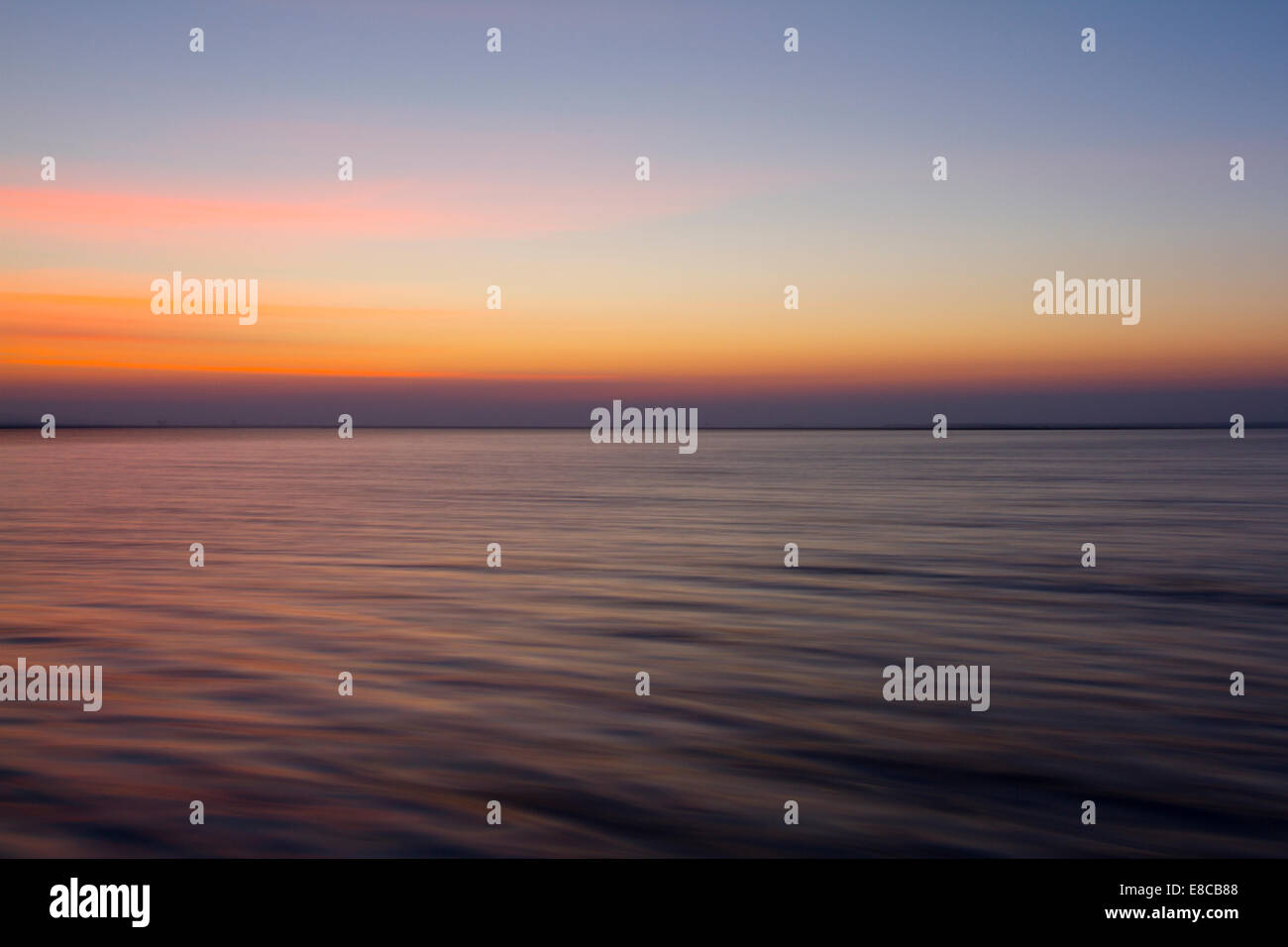 Vista artistica del tramonto a West Kirby, Inghilterra Foto Stock