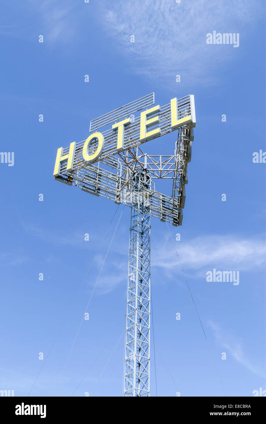 Elevata segno hotel in Spagna Foto Stock