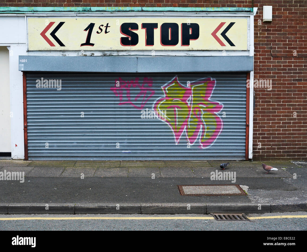 Chiuso 1 stop shop in Crewe Cheshire Regno Unito Foto Stock
