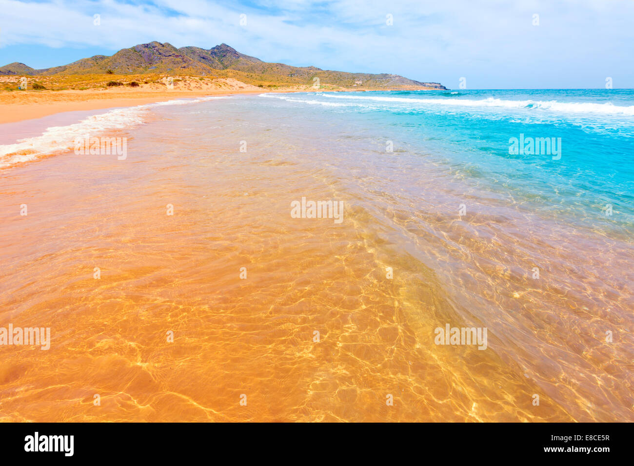 Calblanque Parco spiaggia vicino a La Manga del Mar Menor in Murcia Spagna Foto Stock