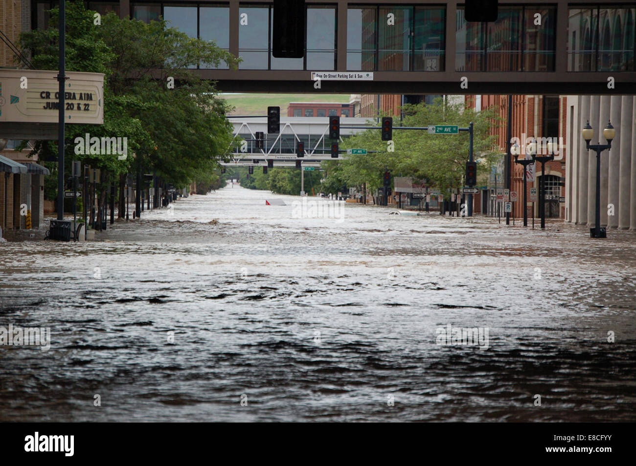 003 inondazioni in Cedar Rapids IA Foto Stock