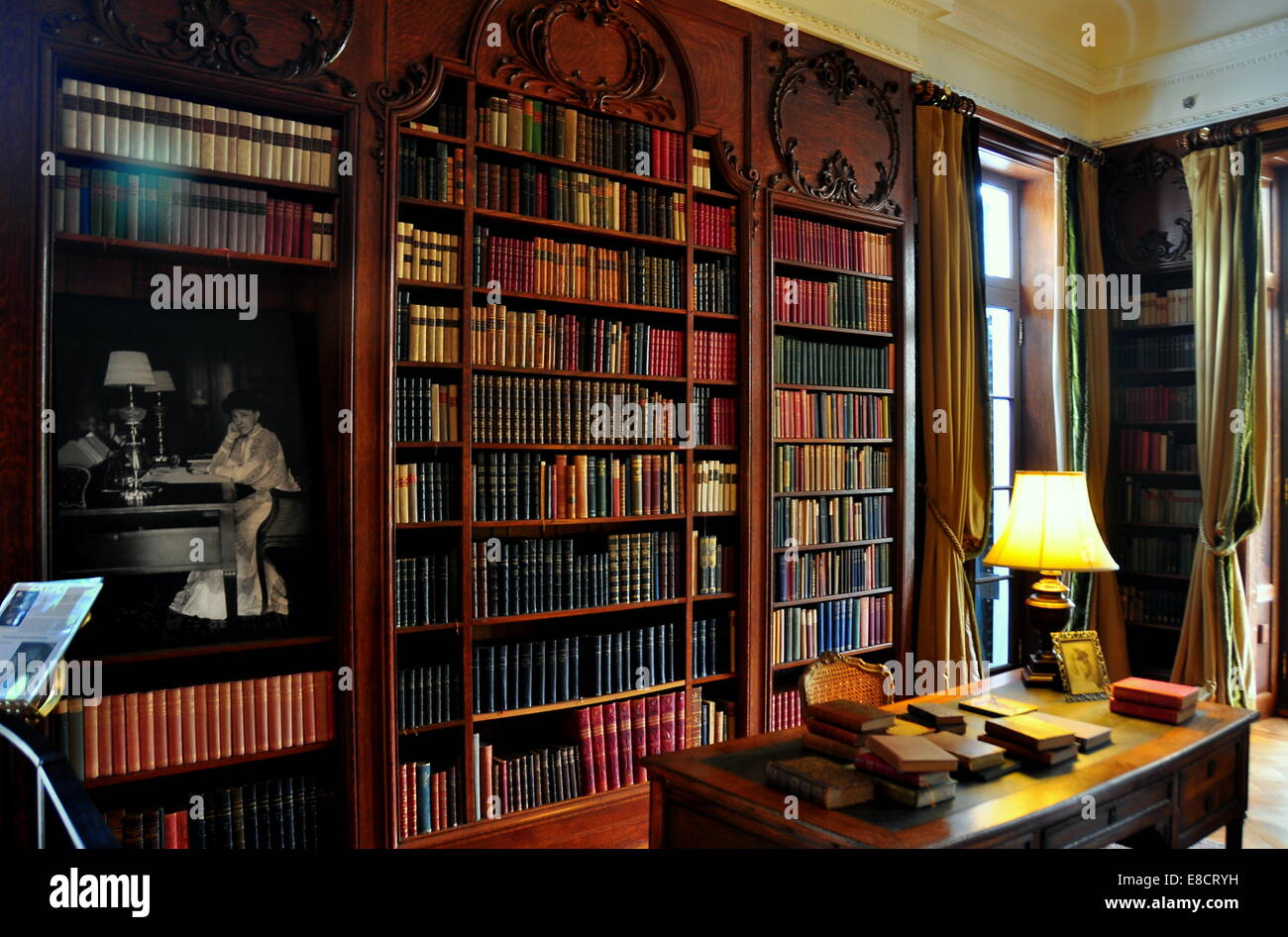 Lenox, Massachusetts: Piano terra Biblioteca a Edith Wharton Estate Home, il monte * Foto Stock