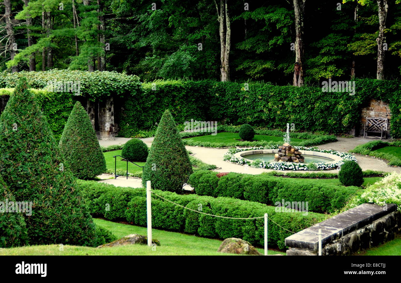 Lenox, Massachusetts: l'Italiano giardino murato al Mount, Estate home di notare l'autore americano Edith Wharton Foto Stock