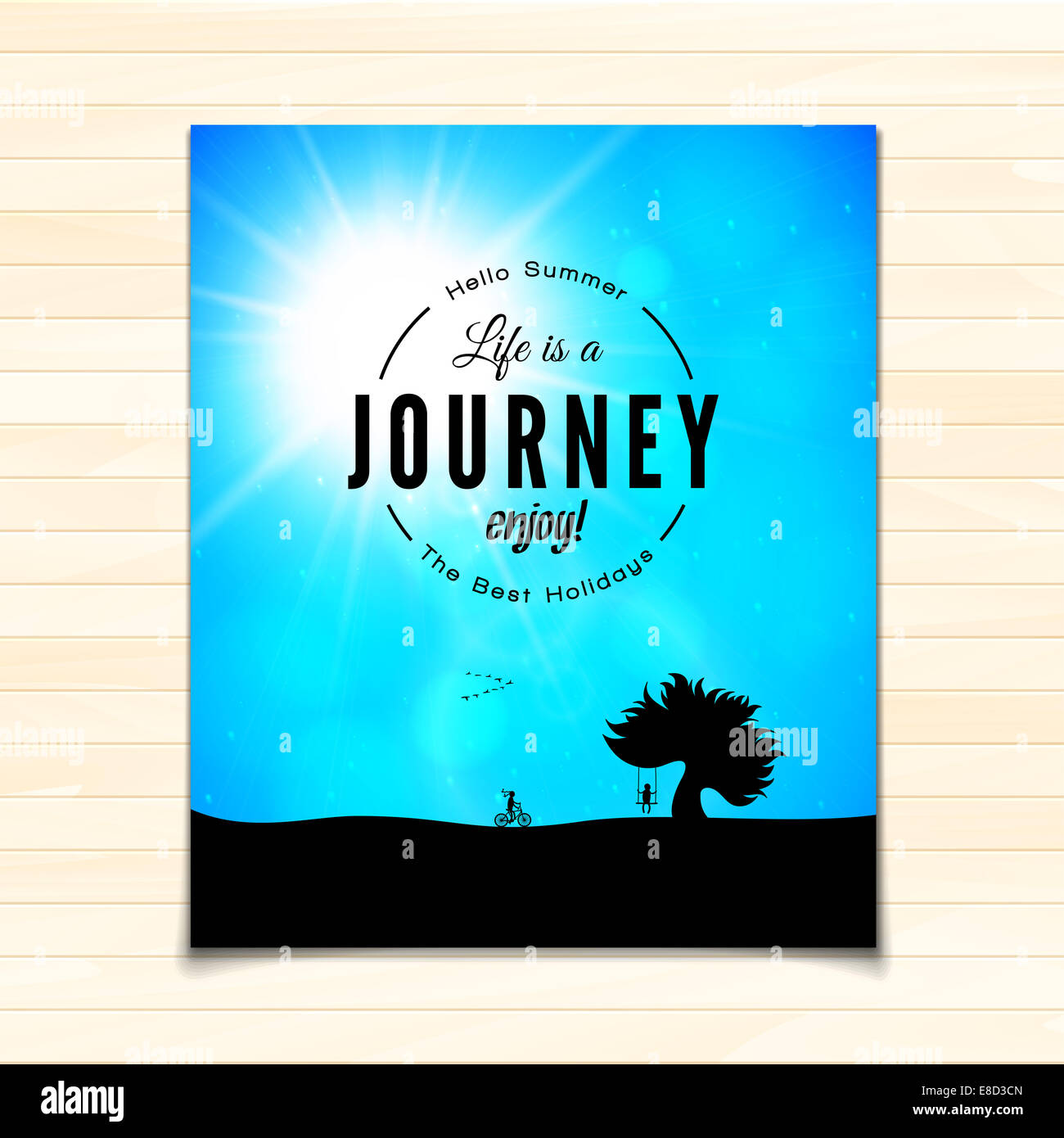 Poster Tema estivo, uno stile di vita sano Foto Stock