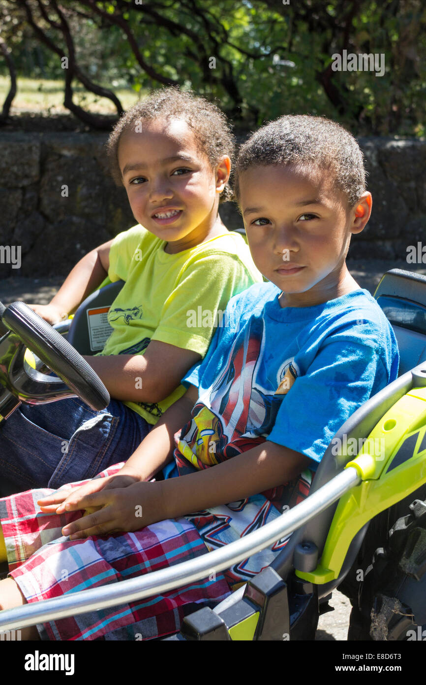 Festa di compleanno, cinque anno vecchio ragazzo, Santa Rosa Sonoma County, California, Stati Uniti, America del Nord Foto Stock