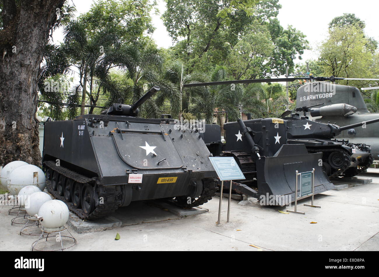 US Army vasca in corrispondenza di residuati bellici museum, Ho Chi Minh City, Vietnam Foto Stock