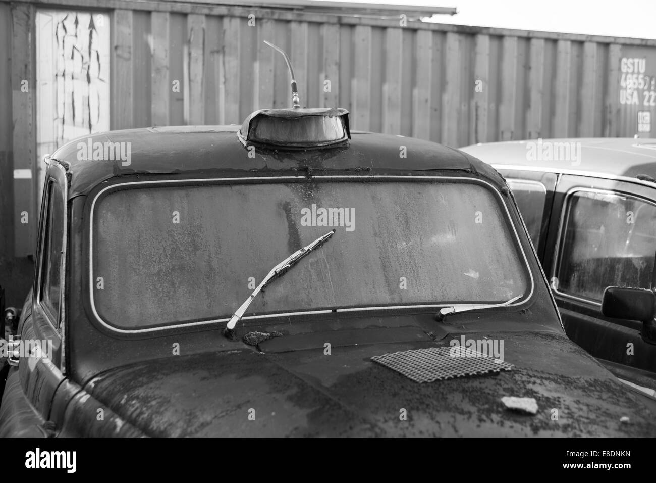 Derelitti London Black Cabs Foto Stock