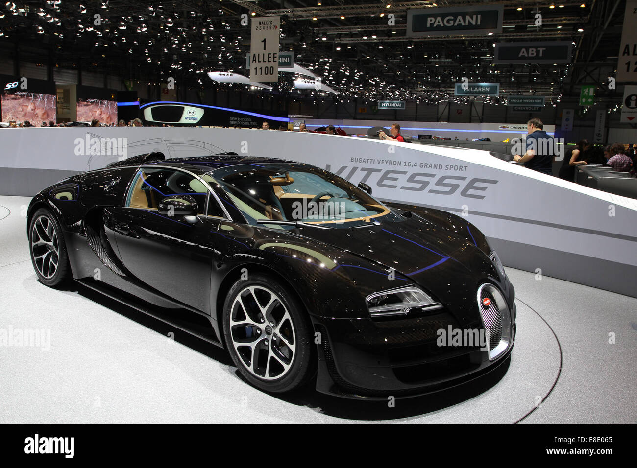 Bugatti Veyron Vitesse al Motor Show di Ginevra 2013. Foto Stock