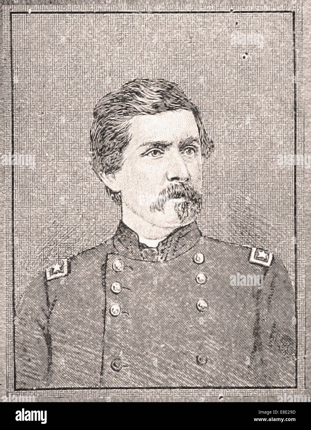 Ritratto del generale George McClellan B.- incisione - XIX secolo Foto Stock