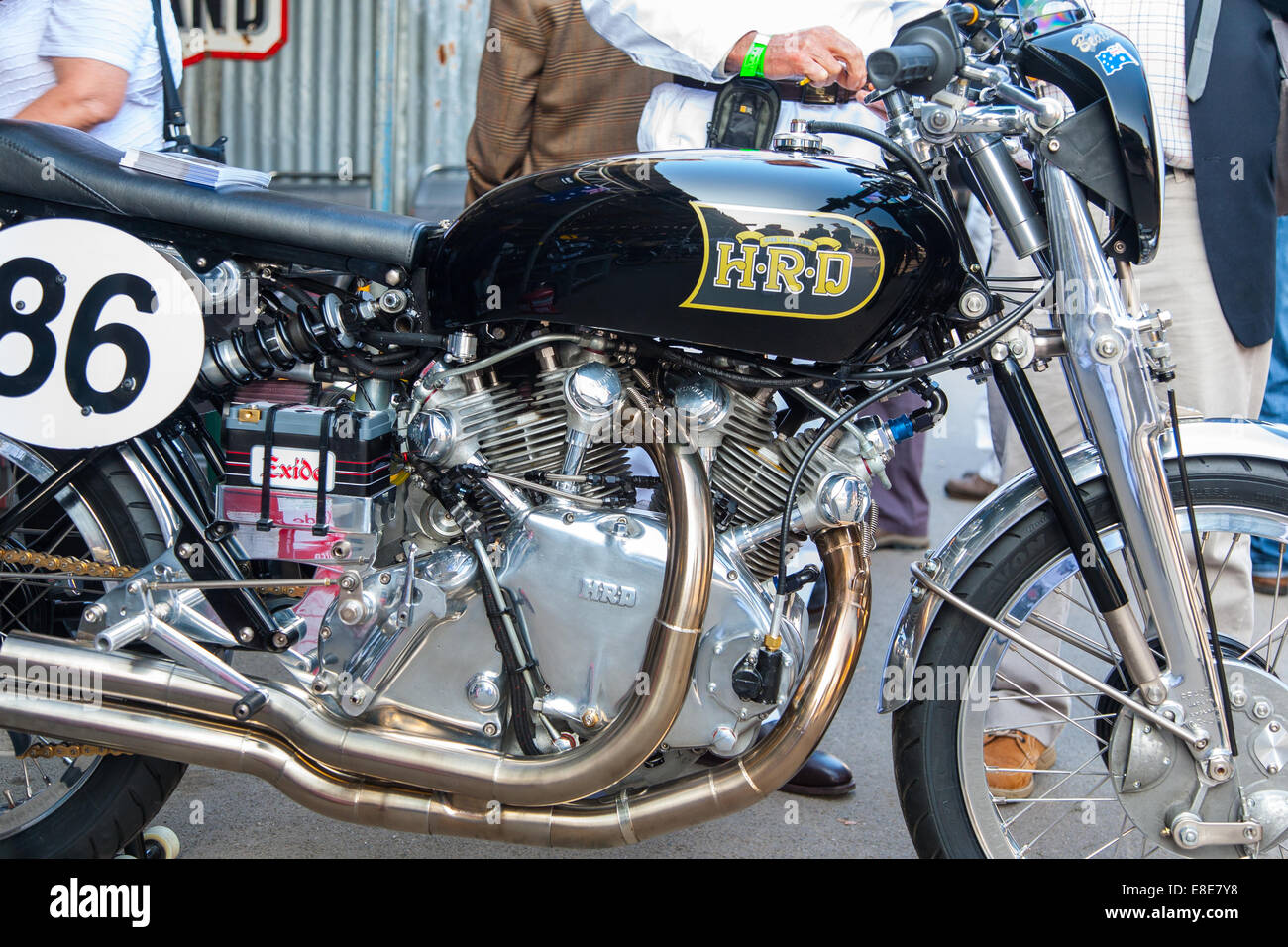 1950 Vincent Rapide la moto in Goodwood 2014, West Sussex, Regno Unito Foto Stock