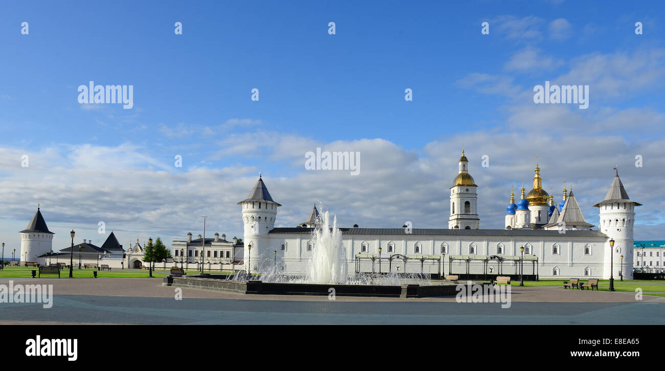 Vista panoramica ofTobolsk Cremlino. La Siberia. La Russia. Foto Stock